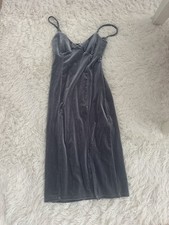 Forever 21 Women's Gray Velvet Bodycon Mini Slip Dress Size S