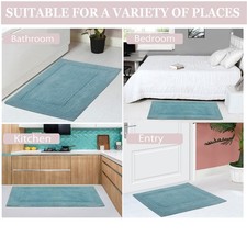 Home Weavers Classy Bathmat Absorbent Cotton Machine Turquise 24x40