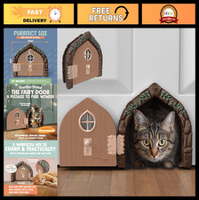 Large Cat Door for Pets Up to 20 lbs - Durable Indoor Kitty Door, Easy Install,