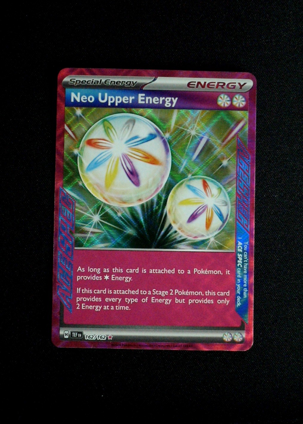 Neo Upper Energy Pokemon SV05: Temporal Forces TEF #162/162 Holo Near Mint