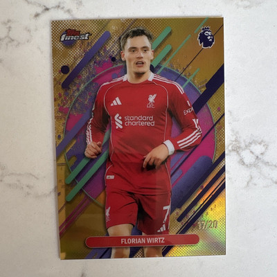 Topps Finest Premier League 2025-26 Florian Wirtz Liverpool #260 Rare Gold /20