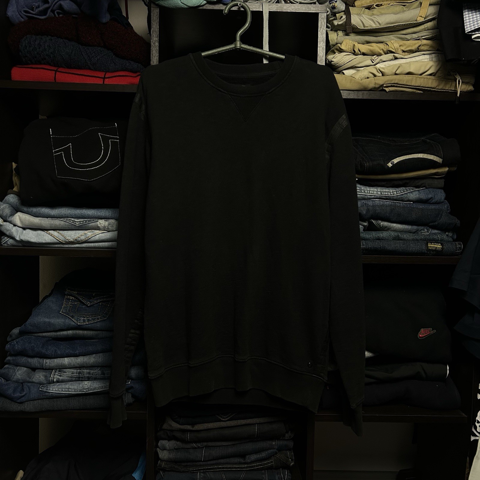 Designer Allsaints Basic Black Y2K Streetwear Swe… - image 1