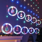 USB Christmas Window Lights Curtain LED Star Fairy String Light Xmas Party Decor