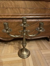 Piękny stary mosiężny świecznik 3-ramienny świecznik świecznik