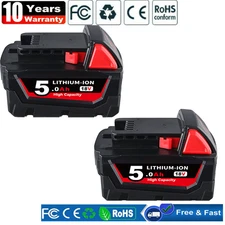 2PACK 5.0 AH Extended Capacity M18 18V Lithium Battery 48-11-1860