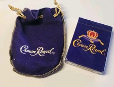 Crown Royal Whiskey Playing Cards Sealed Pouch Promo Advertising Purple Vintage