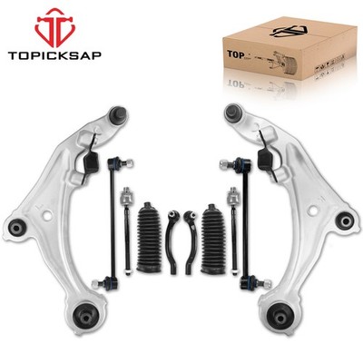 10pc Kit For 2009-14 Nissan Murano Front Control Arm Tie Rod Sway Bar Boot Link
