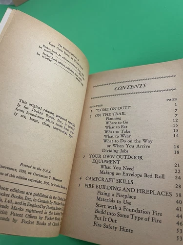 Your Own Book of Campcraft by Catherine Hammett Pocket Paperback 1952 Camping PB - Picture 5 of 7