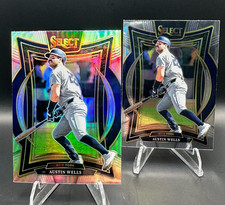 2025 Panini Select Austin Wells #45 Concourse Level Silver Prizm + base New York