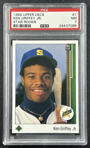 KEN GRIFFEY JR. PSA 7 1989 UPPER DECK #1 STAR ROOKIE RC MARINERS 7099