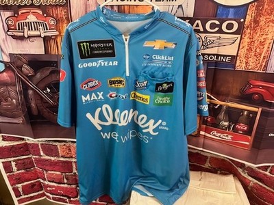 Chris Buescher JTG Daugherty Racing Kleenex Wet Wipes Pit Crew Shirt Size XL