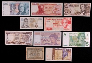 10x Banknoten aus Westeuropa (Schweden Portugal Niederlande) (VHA) BL N