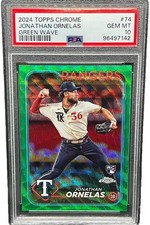 2024 Topps Chrome Jonathan Ornelas Green Wave Rookie (RC) /99 PSA 10 No. 74