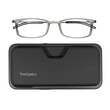 ThinOptics Reading Glasses - Ultra Thin and Lightweight Readers with Case - M...