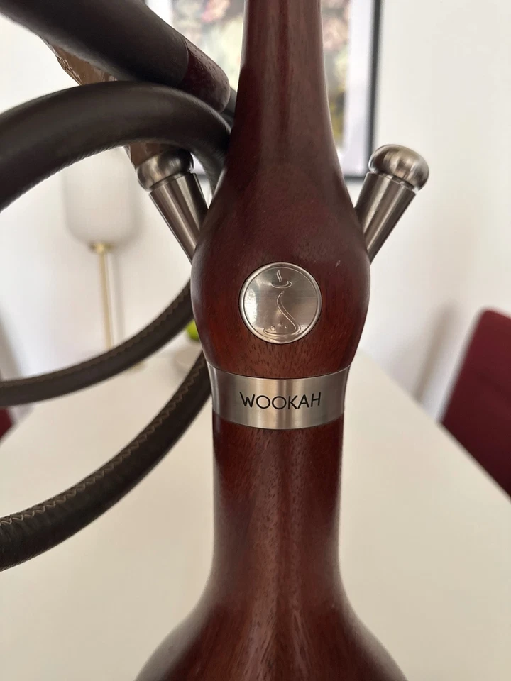 Wookah Classic Walnut/Walnuss + Lederschlauch & Walnussholz Mundstück - Bild 3 von 4