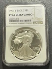 American Silver Eagle 1991S One Ounce Silver Coin: NGC PF 69 Ult Cam-BL9602853-2