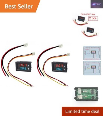 Batteriebetriebenes Kompakt Voltmeter und Amperemeter - Perfekt für Autos & Motorräder