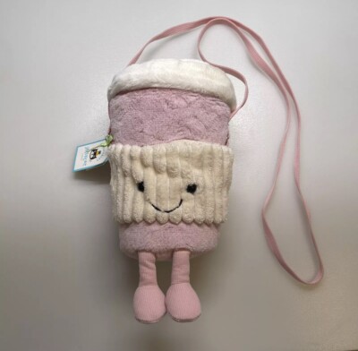 NWT Jellycat Amuseable Pink Coffee Bag (limited edition) UK