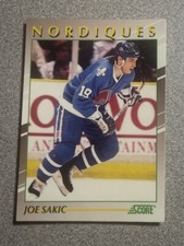 1991-92 Score Young Superstars #20 Joe Sakic QUEBEC NORDIQUES 🏒🔥
