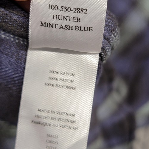 Rails Hunter Mint Ash Blue Plaid Shirt Womens size Small Flannel Classic Soft - Picture 8 of 10