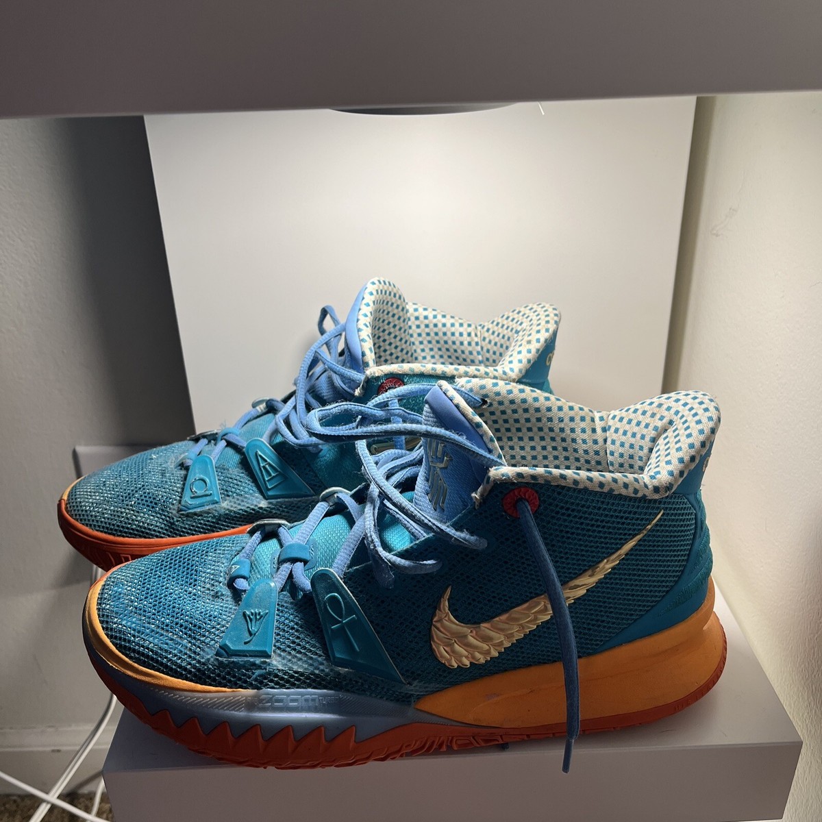 Nike Kyrie 7 バスケットボールシューズ 8.5 Size 8.5 - Nike Kyrie 7 Concepts Horus Orange-Ice/Teal | eBay
