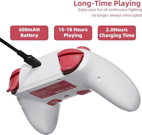 Mytrix White Wireless Bluetooth Pro Controller für IOS/Android Phone, Switch/OLE - Bild 3 von 3