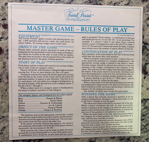 Vintage Trivial Pursuit 1984 young players edition Master game No 102 FREE SHIPP - Picture 8 of 24