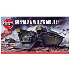 Airfix Vintage Classics - Maßstab 1:76 US Buffalo & Willys MB Jeep