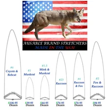 AuSable Brand Wire Fur Stretchers - Multiple Sizes for Furbearers - Made in USA!