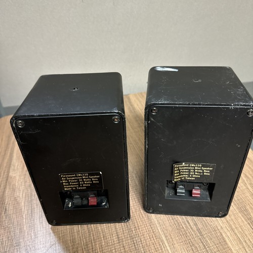 Parasound CMs330 Air Suspension Mini Speaker pair IMP 4 ohms 30 to 80 watts - Picture 5 of 8