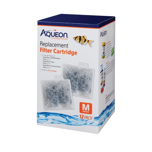 Aqueon QuietFlow Replacement Filter Cartridge Medium 12 pack