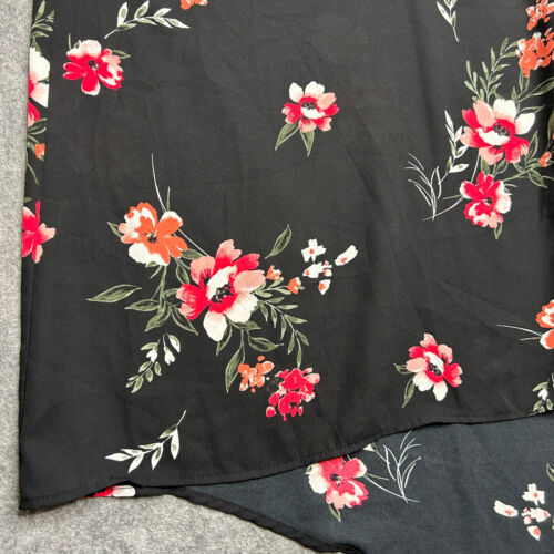 Torrid Tank Top Womens 5X Black Flowers Boho Halter Semi Sheer Flowy Light Comfy - Picture 6 of 14