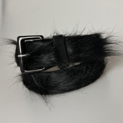 Women Men Faux Fur Waist Belt Tassel Belt Furry Cinch Waistband | eBay