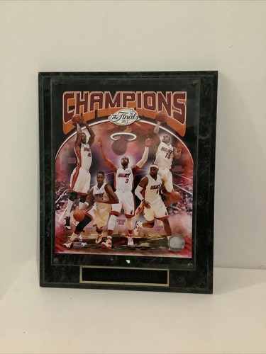 Miami Heat 2012-2013 NBA Championship Plaque Dwayne Wade, Lebron James, Bosh - Picture 1 of 3