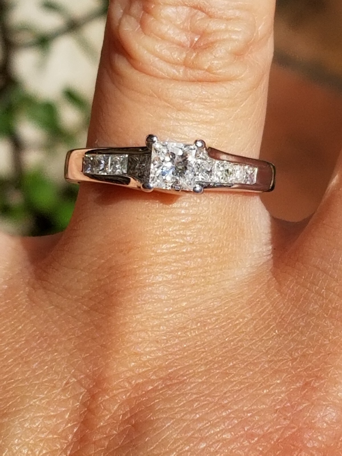 Beautiful Princess Solitaire Elevated Diamond 14k… - image 10