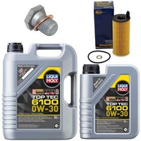 MotoröL Filter Set 6100 0W-30 Liqui Moly 6 Liter + Schraube FüR BMW 3Er 2Er 4Er