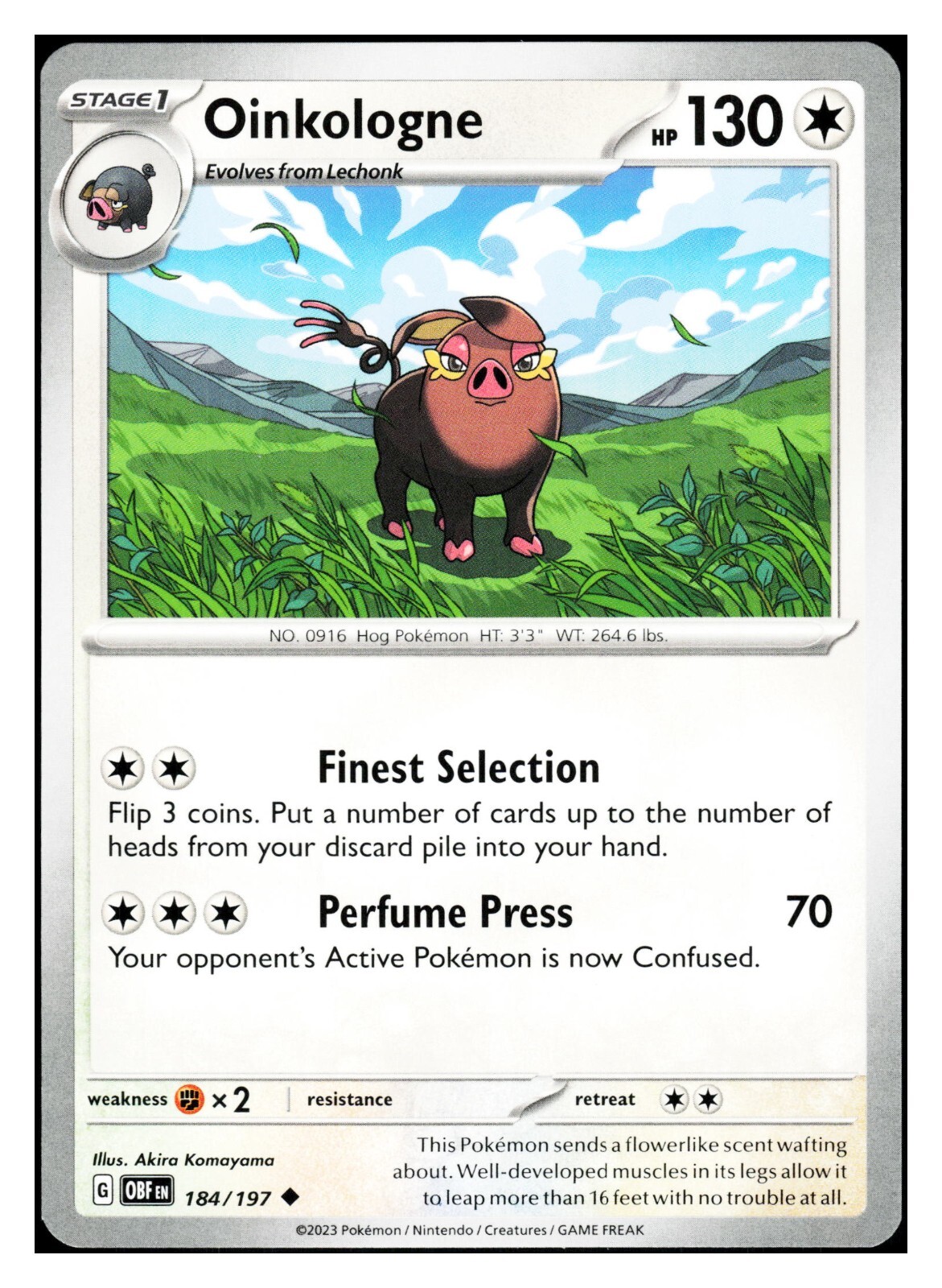 Pokemon Obsidian Flames Oinkologne 184/197 U