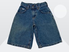 Lee Unisex Youth Medium Wash Blue Denim Shorts Size 8 Regular A Vintage USA