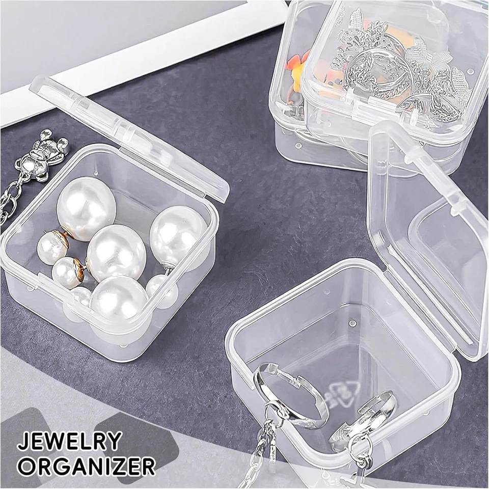 32x Small Plastic Storage Boxes Container Square Box Coins Screws Craft Jewelry - Image 4 of 4