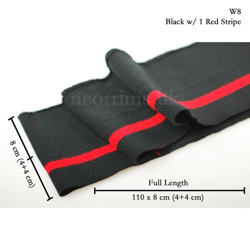 Knit Rib Stretch Welt for Cuff,Waistband Neckbands.Stripes Revamp Clothing Trim - Picture 21 of 26