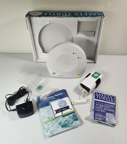 Safety Turtle Pool Alarm Base Station + Gate Alarm 101 - No Wristbands - Read