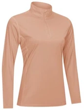 TACVASEN Women Sun Protection Outdoor Long Sleeve Performance Pink Shirt EU 2XL