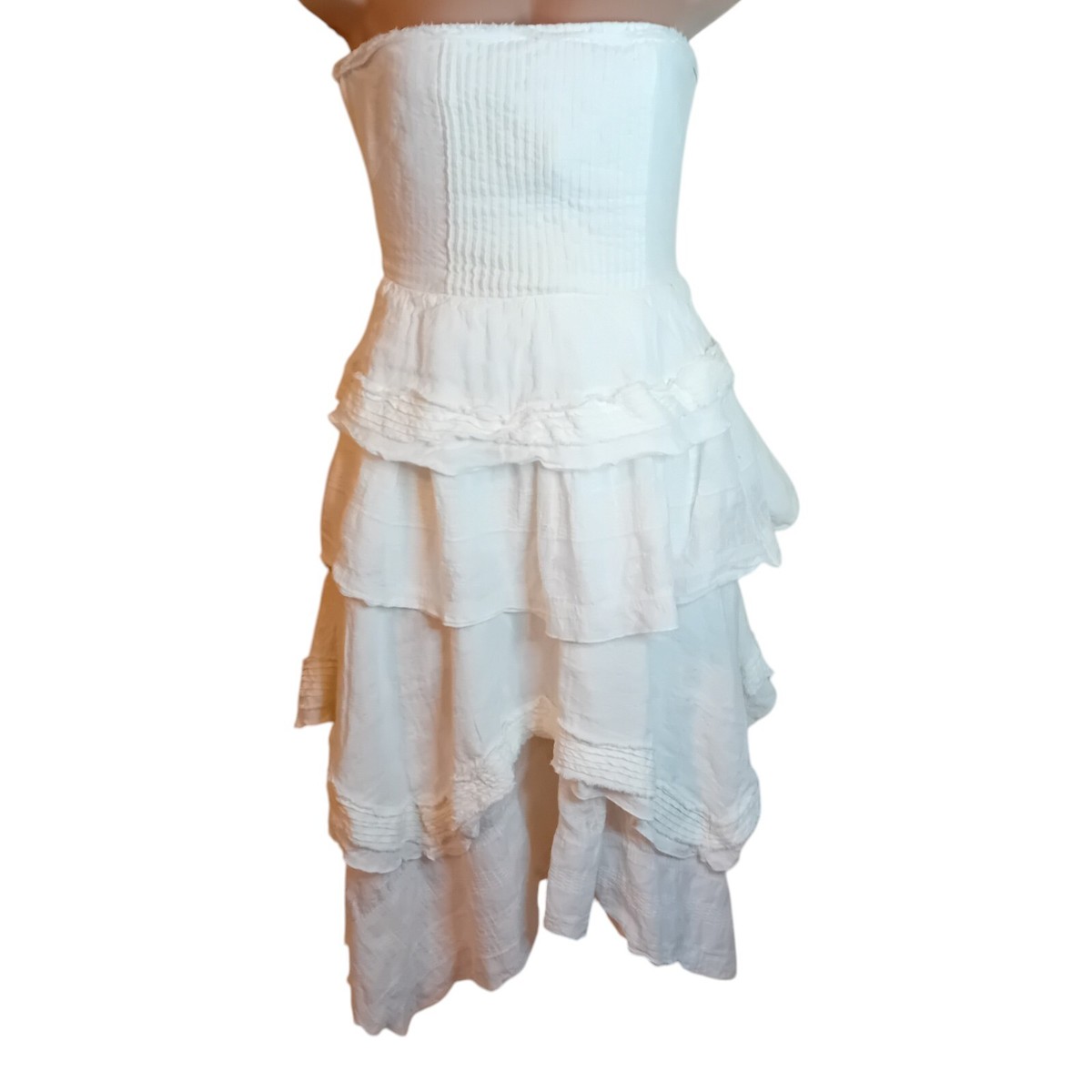 Women's Zara S/S 2022 LE Semi Formal Wedding Bridal Dress Smocked Boned  Ivory S | eBay