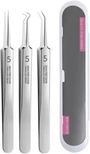 Sharp Tweezers Blackhead Pimple Skin Care Removal Professional Tool-3PCS