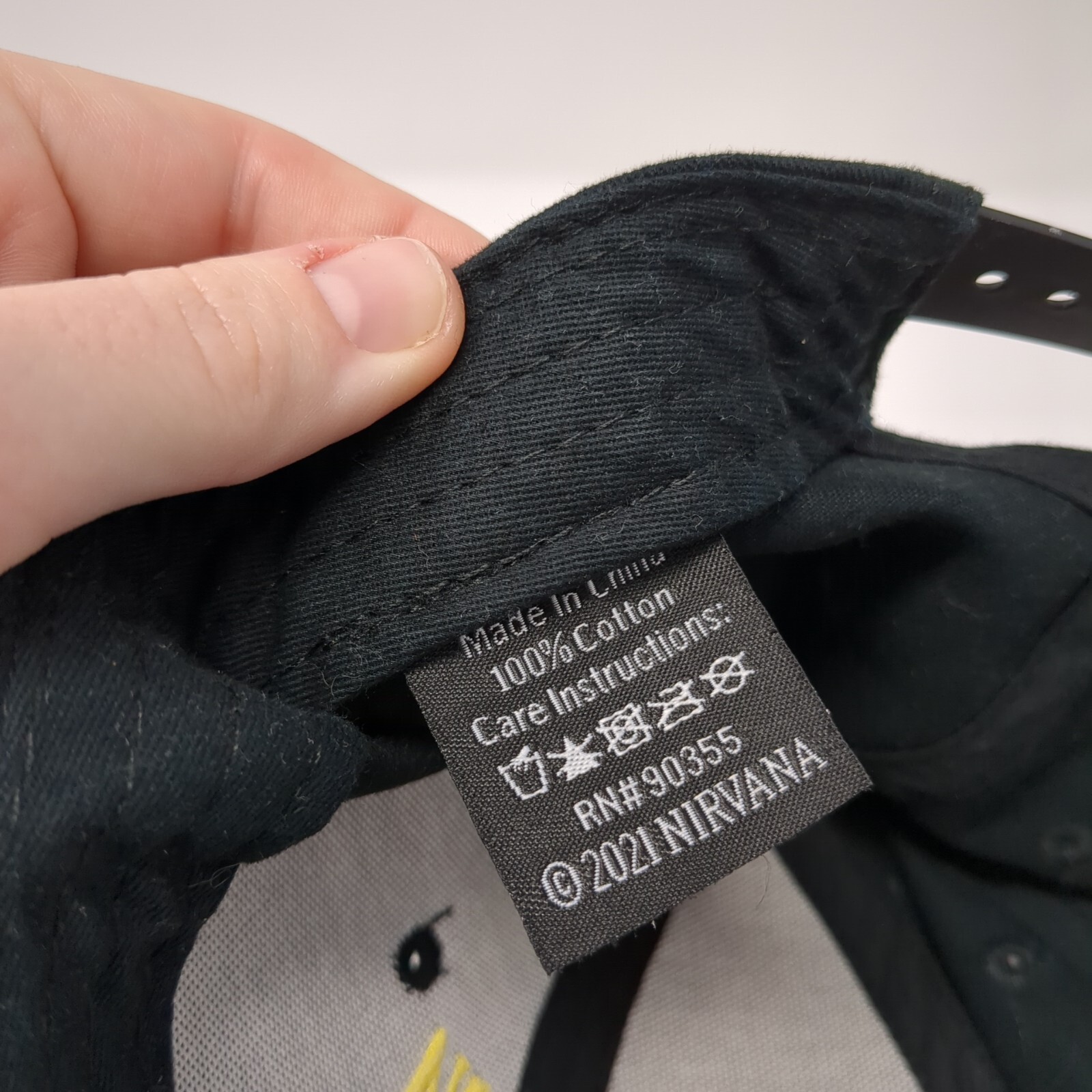Nirvana Snapback Hat Black One Size Adjustable Em… - image 8