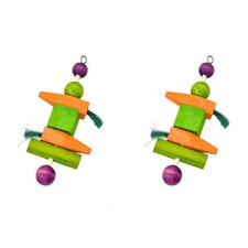 2x Nature Island Colorful Wooden Chew Play Rabbit/Guinea Pig Small Pet Toy Green