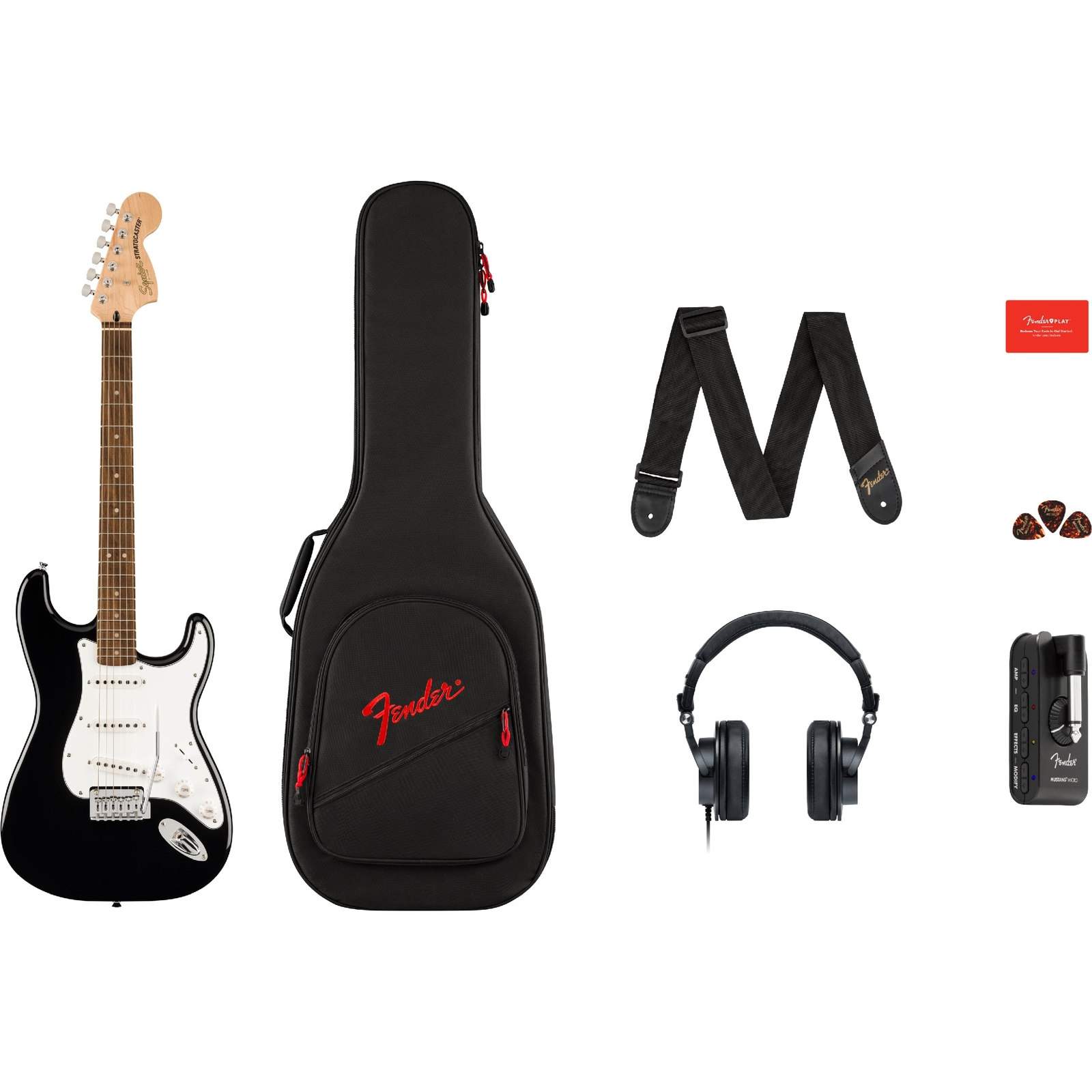 Squier Affinity Series Stratocaster Mustang Micro Pack - Black 70790₽
