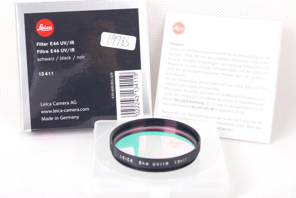 Mint- Leica E46 UV/IR Filter 13411 w/Box | eBay