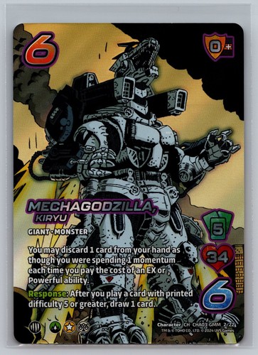 Mechagodzilla Kiryu CHA03-GMM 2/22 UniVersus CCG Godzilla FOIL Challenger Series - Picture 1 of 2