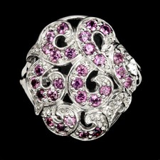 925 Sterling Silver Ring Rhodolite Garnet Natural Gemstone Jewelry 8
